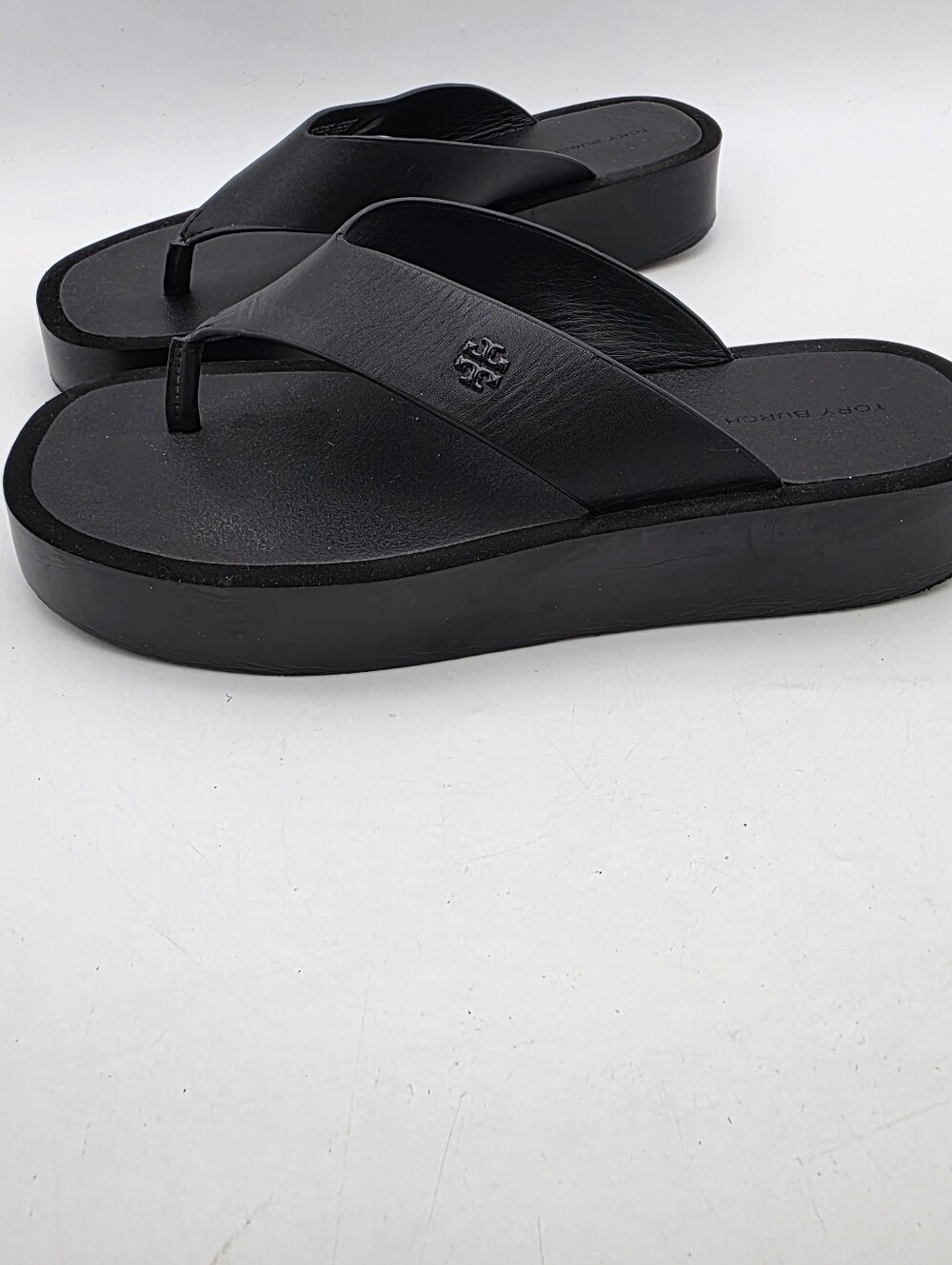 Tory Burch Black Platform Thong Sandals - Picture 4 of 6